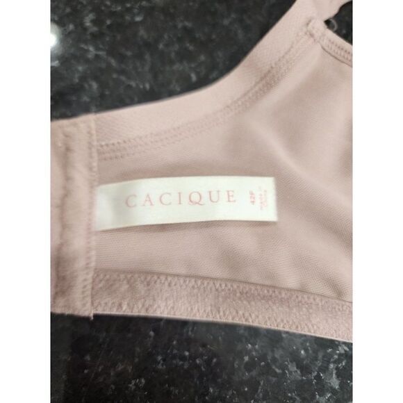 Cacique Dusty Rose Floral 42F Full Coverage Bra - Picture 10 of 10